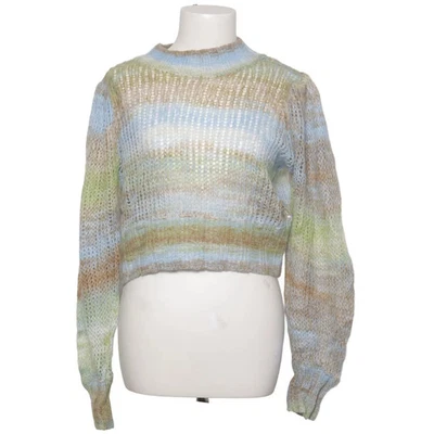 Just, pull en tricot, taille : S, bleu/vert/marron/blanc, acrylique/mohair/la... - Photo 1/4
