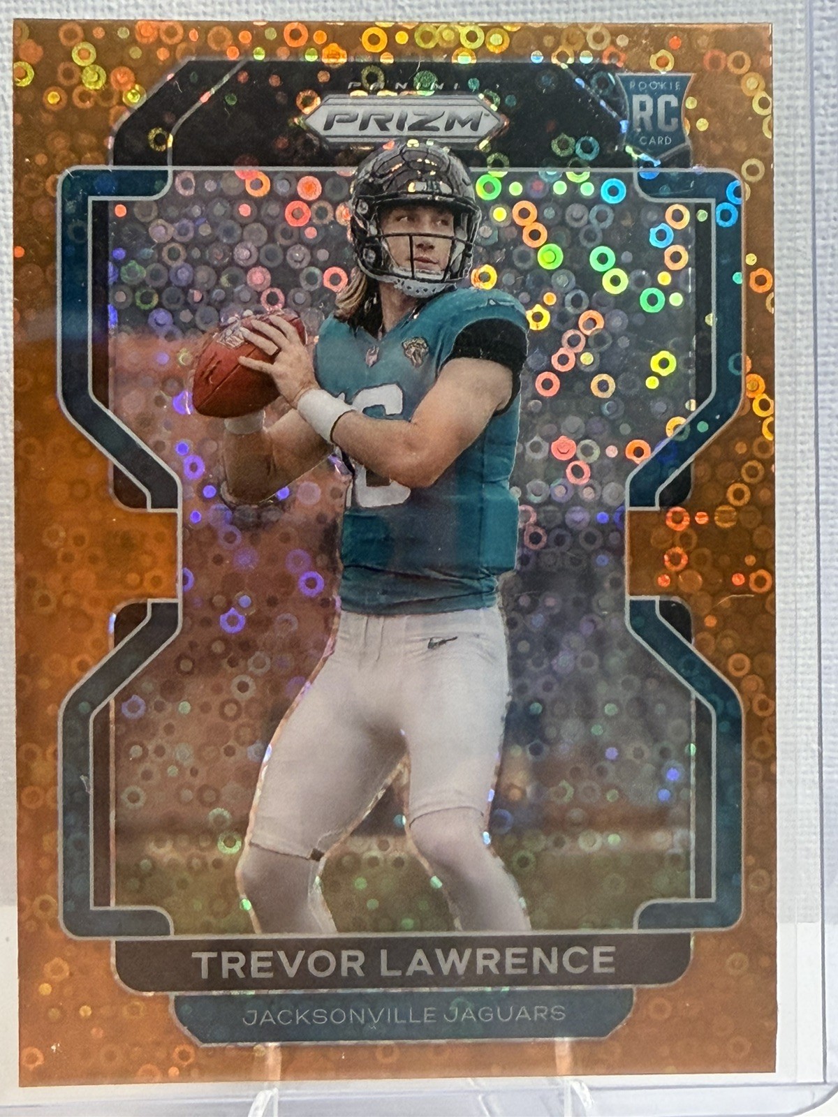 2021 Panini Prizm - Rookie Trevor Lawrence #331 Orange Disco Prizm (RC)