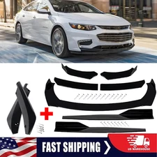 Front Bumper Lip Chin Spoiler Body Kit Splitter Side Skirt For Chevrolet Malibu