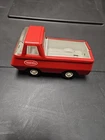 Vintage 1970s Tonka Pressed Steel Mini Red Pickup Truck Utility Truck 4.5"