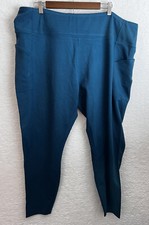 Soft Surroundings Ankle Superslim Leggings NWT Blue Green 3X 24W