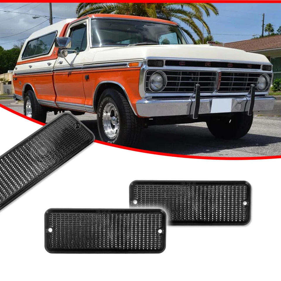 Par de lentes de señal de giro izquierda derecha izquierda derecha Ford F-100 F100 74-77 #906-SET Foto 2 de 4