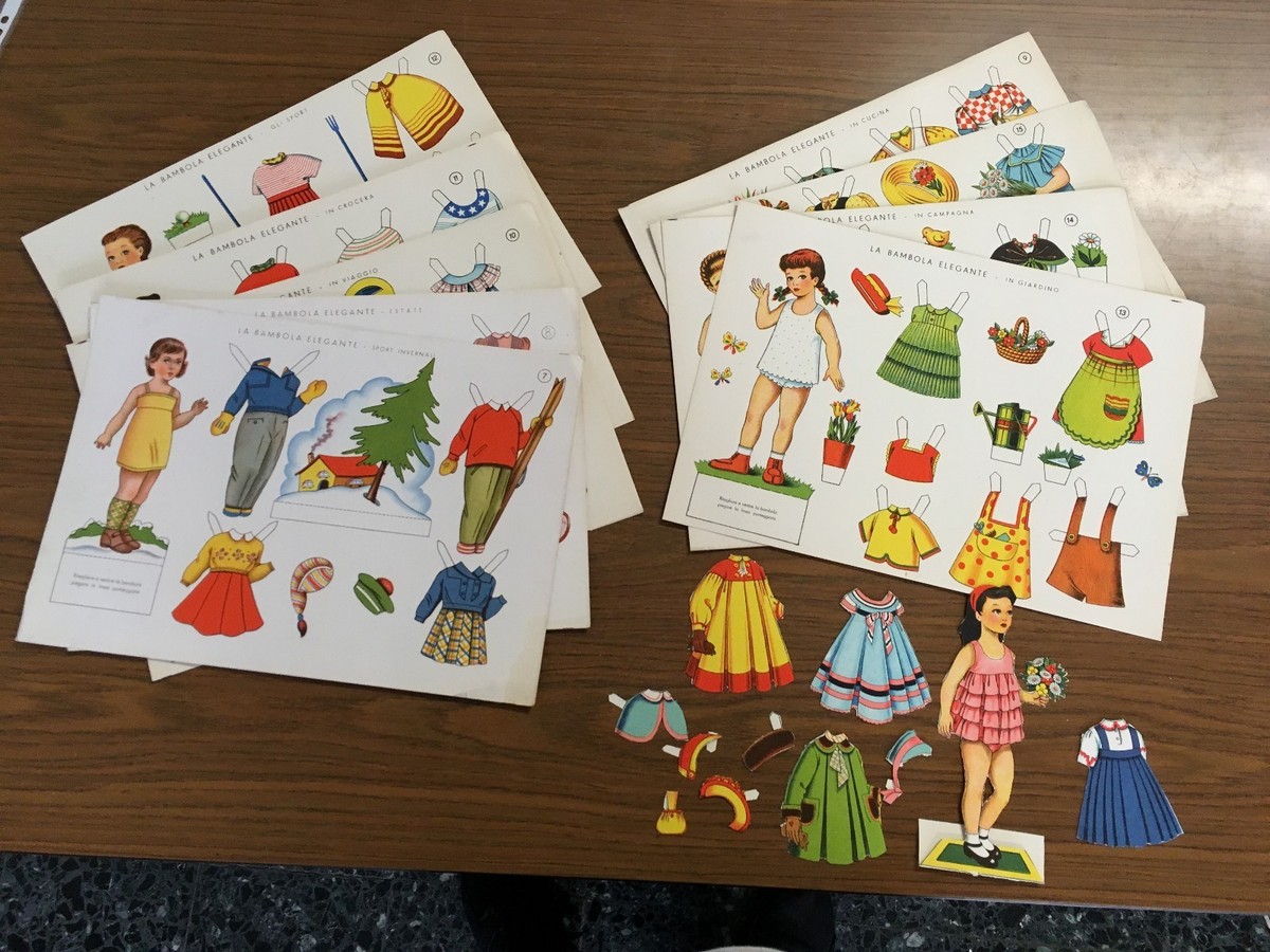 F151_LA BAMBOLA ELEGANTE, 10 BAMBOLE IN CARTA, DAL N° AL 15