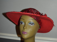 vintage jack mcconnell hat red feather