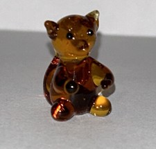 Miniature Tiny Lampwork Flame Hand Blown Glass Squirrel Figurine New