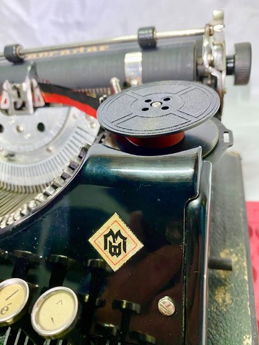 ANTICA MACCHINA DA SCRIVERE MERCEDES +CUSTODIA -Deutsches Reich 1931 - Foto 16 di 17