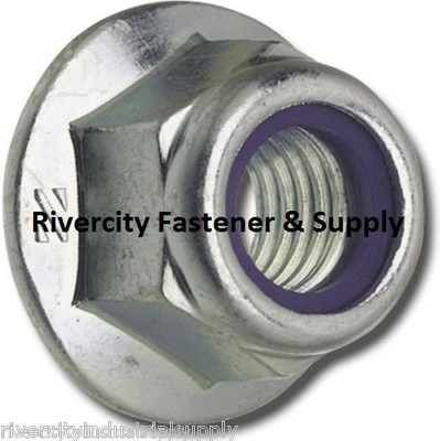 100) M6-1.0 Metric Hex Flange Stop Lock Nut Nylon Insert DIN - Foto 13