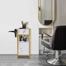 Rack with Cabinet, Floor Standing Storage Rack, Hair Tool Rack with Drawer