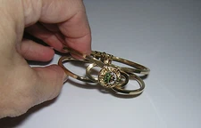 Buy 4+Get 30% off- Bangle Gold BRACELET "Twisted" Daughters of REBEKAH IOOF NEW