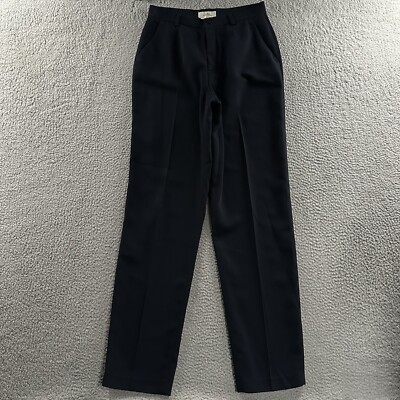 Zara Classic Elements Womens Pants Black Size 10 Career Office Polyester Blend