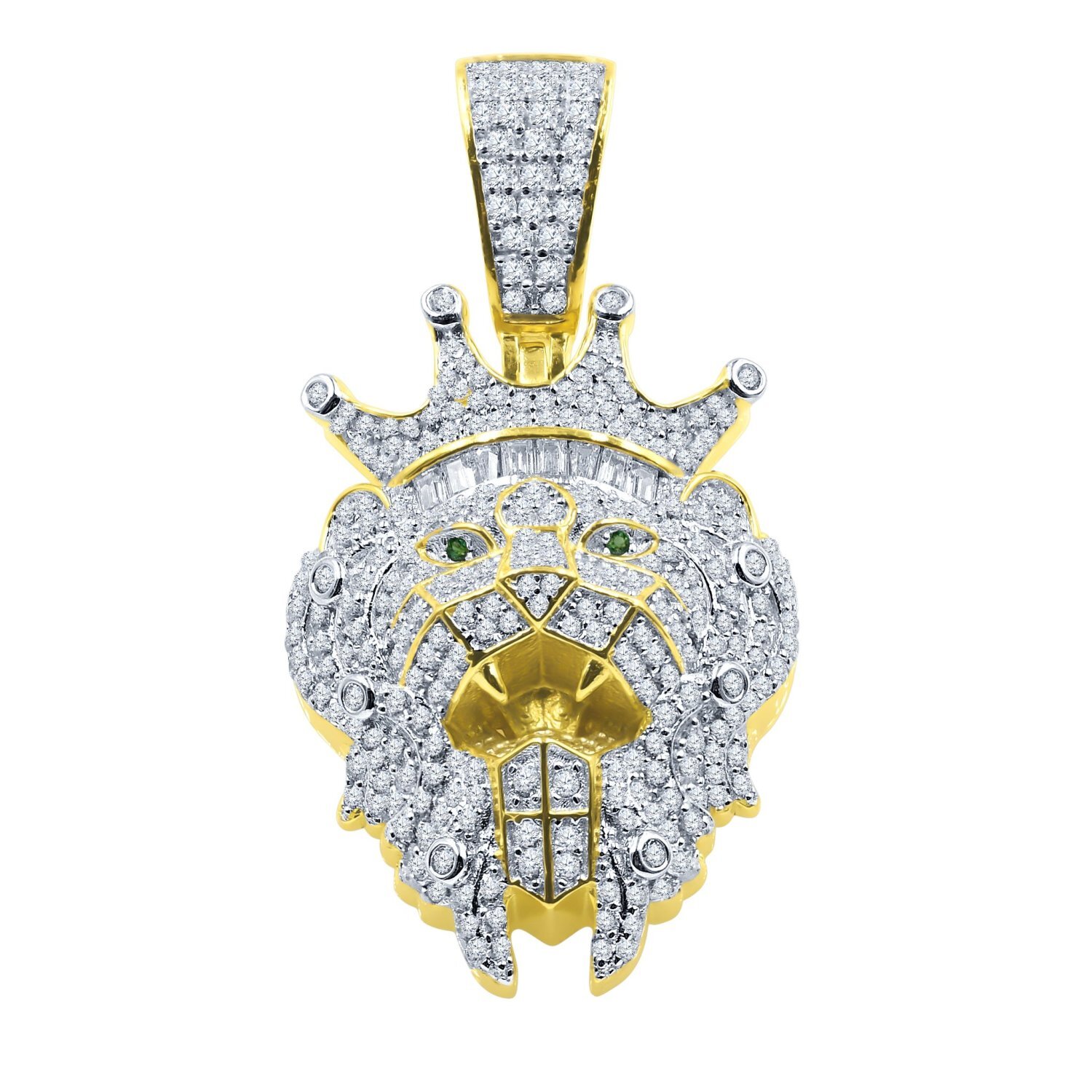 Серебряный 3D-Анхангер 925 пробы - золотой ЛЕВ ГЕРКУЛЕСА 19090₽