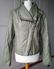 Bagatelle Faux Leather Green Jacket. Uk Size 14. New With Tags.