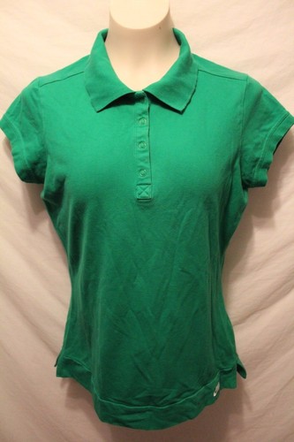 Womens Ladies NIKE Green Athletic POLO Top SHIRT Size L 12-14 SPORTS Tennis Golf - Picture 2 of 4