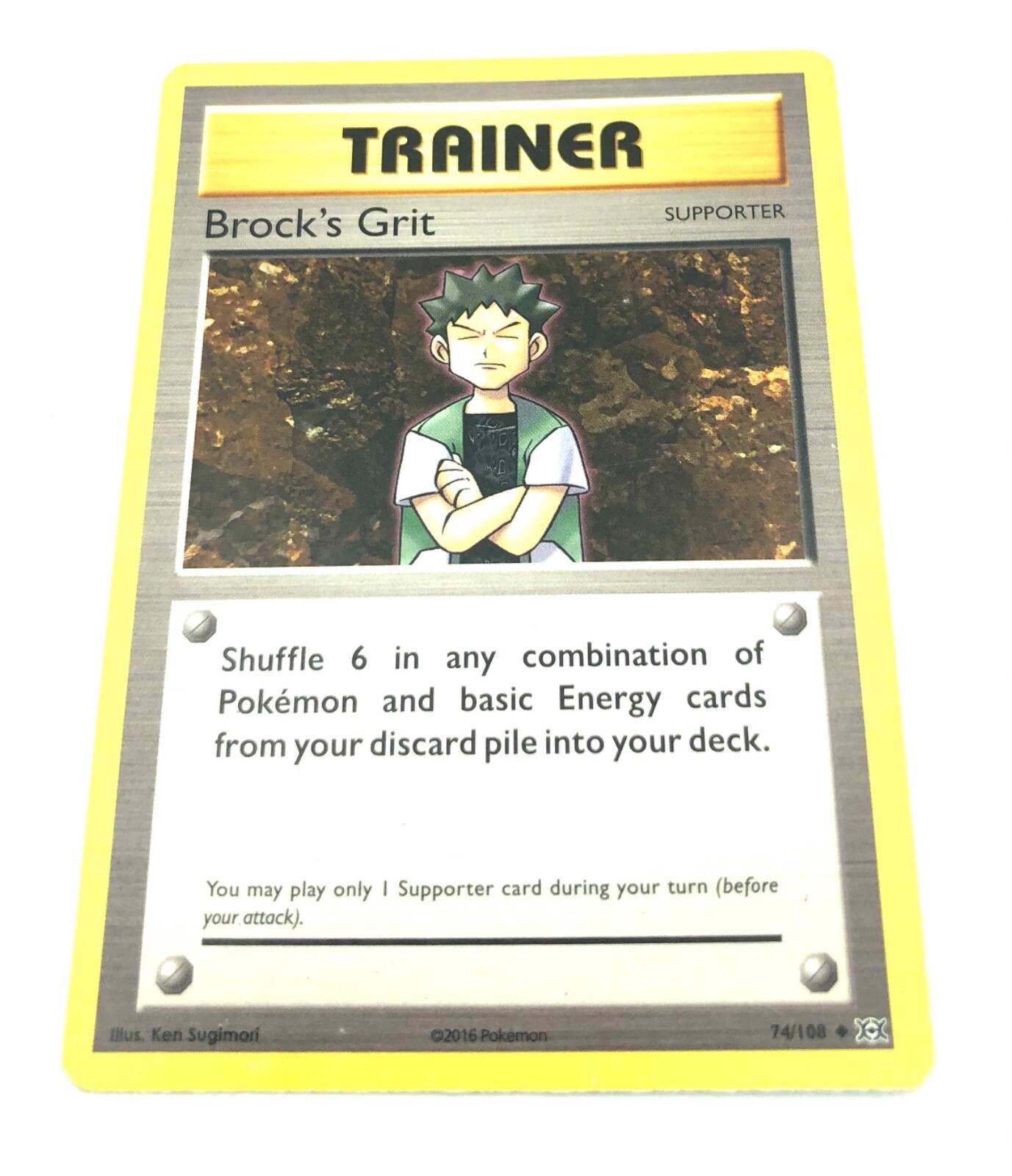 2016 Brock's Grit 74/108 TRAINER POKEMON Trading Card