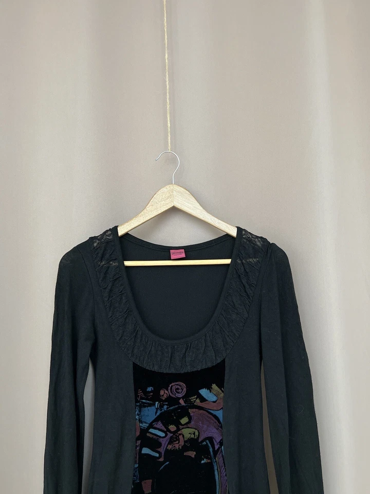 Save the Queen Long Dress Womens Size S Colorful Abstract Long Sleeve Lined - Image 2 of 4