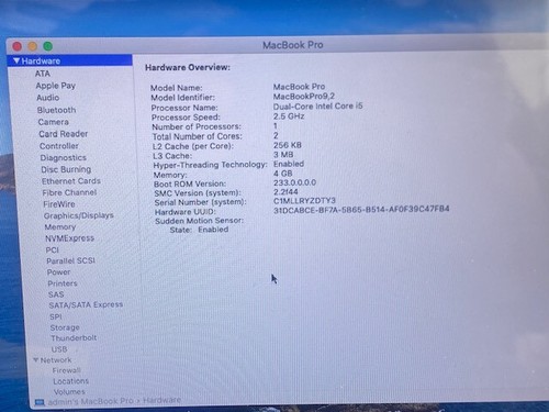 Apple MacBook Pro 13" 2.5GHz Dual Core i5 4GB DDR3 500GB SATA Catalina - Picture 7 of 12