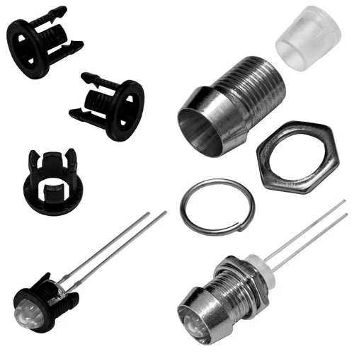 10-1000x LED Fassung Halter 3mm 5mm Kunststoff Metall