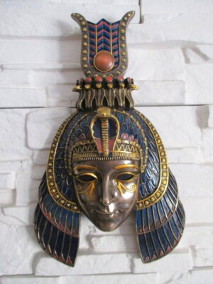 Maske Ägypten Kleopatra Pharaonin Poly Bronze Hänge Figur