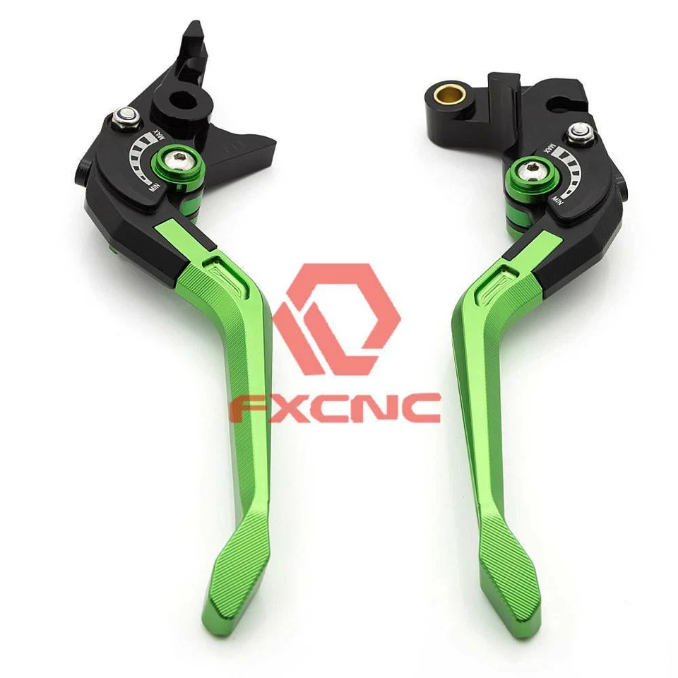 Palancas de embrague de freno plegables 5D Aniti verde para Aprilia TUONO/R 2003-10 Foto 2 de 4