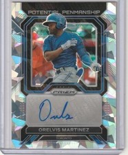2023 Panini Prizm Potential Penmanship Orelvis Martinez AUTO #PP-OM Cracked Ice