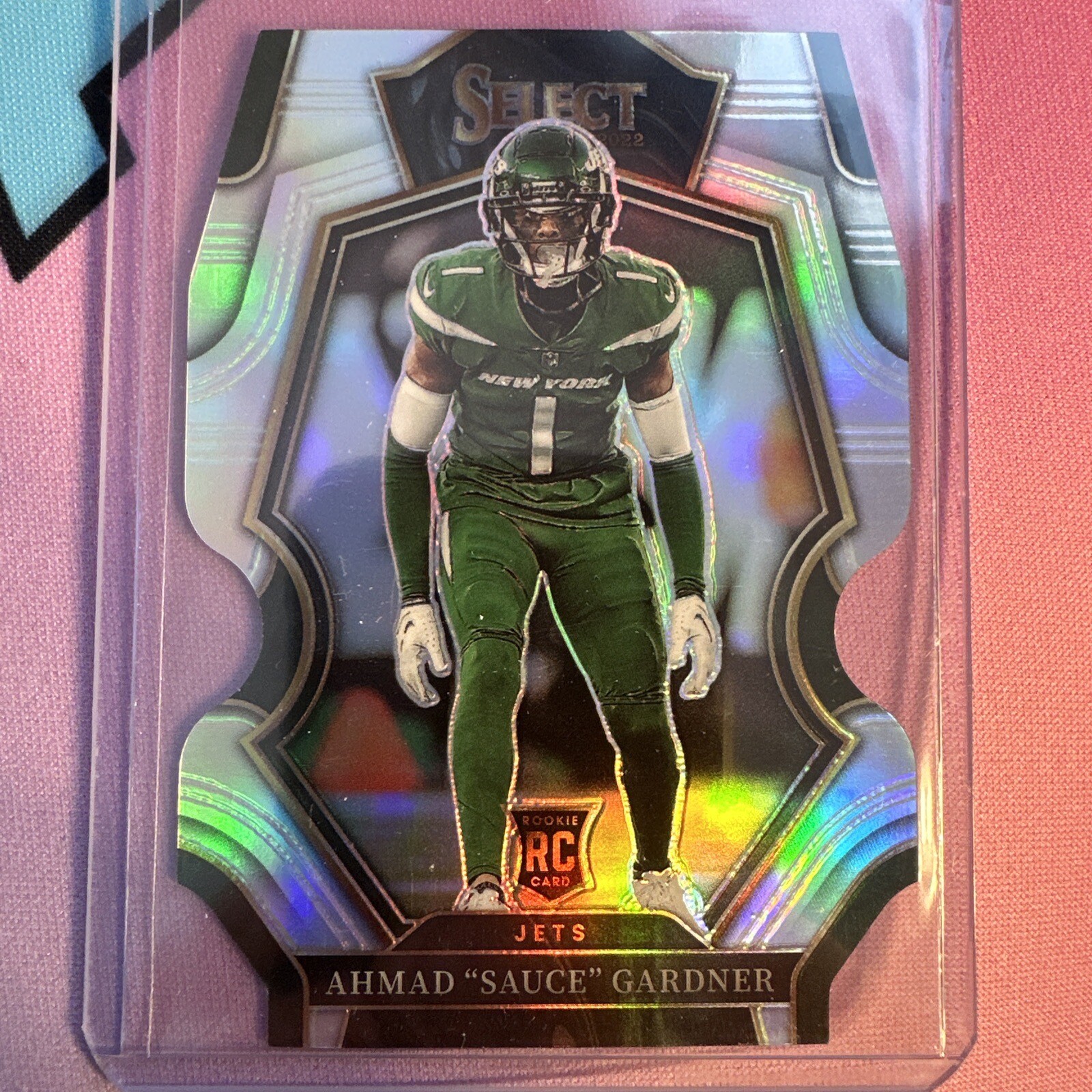 2022 Select - Premier Level Silver Prizm Die-Cut Ahmad “Sauce” Gardner (RC)