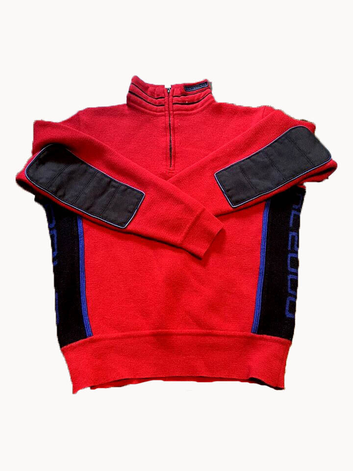 VTG Polo Ralph Lauren RL2000 Quarter Zip Wool Knit Sweater Small S 