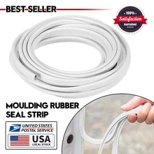 20Ft Car Door Edge Guard Moulding Trim White Protector Strip Rubber Metal Seal