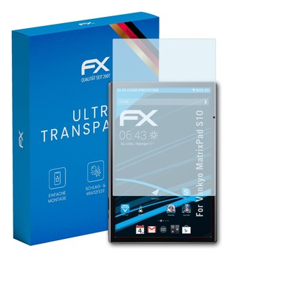 atFoliX 2x Displayschutzfolie für Vankyo MatrixPad S10 Schutzfolie klar Folie