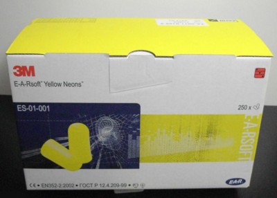 3M EAR Soft Yellow Neons Gehörschutzstöpsel 500 Stück pro Karton Ohrenstopfen