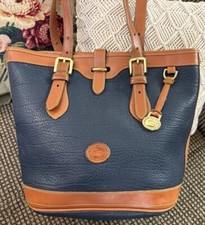 Dooney Bourke Navy Blue Vintage Bucket Bag To...