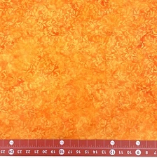 Island Batik Fabric | Honeycomb Vine Orange Cheddar | Cotton YARD