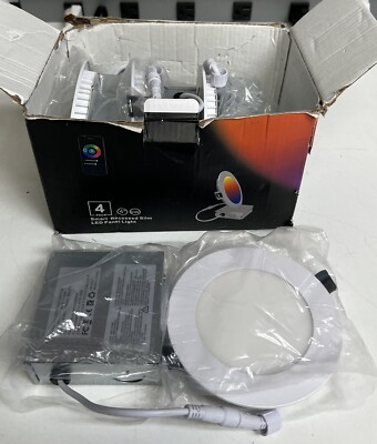 4 Pack Smart Recessed Slim LED Panel Light 4  9W NOB App Control
