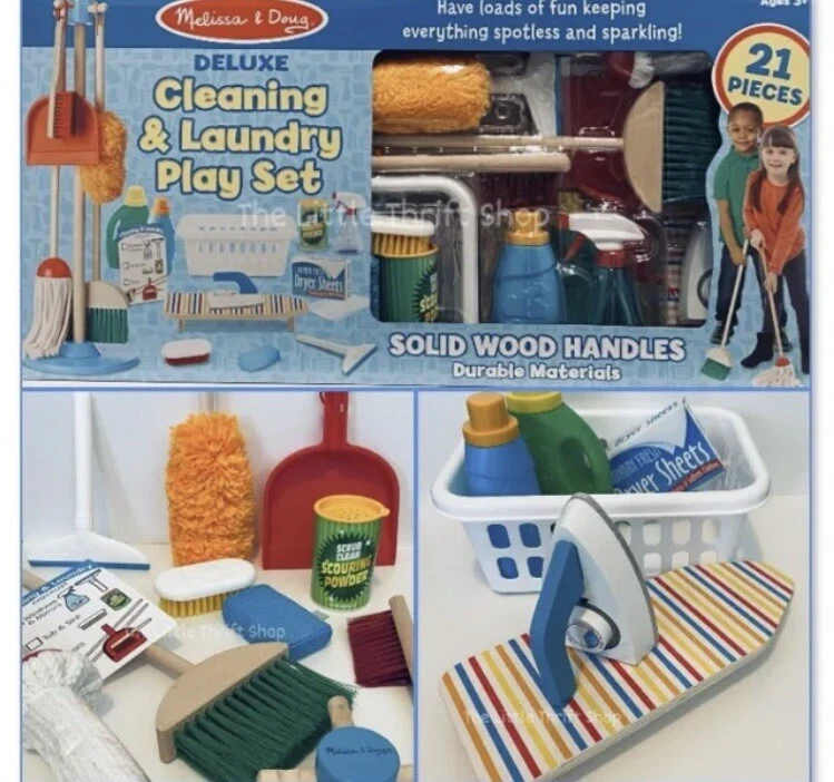 Melissa & Doug Deluxe Cleaning & Laundry Play Set