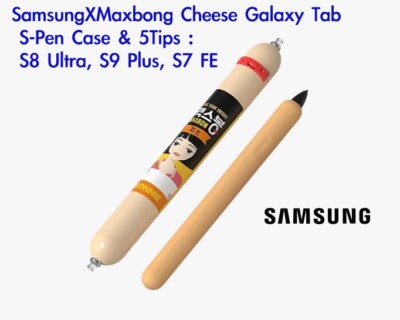 Samsung X Maxbong Cheese Galaxy Tab S-Pen Case & 5Tips S8 Ultra, S9 Plus, S7 FE