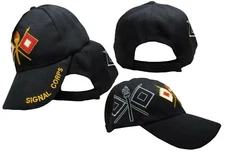 KYS U.S. Army Licence Embroidered Signal Corps Ball Cap Hat Black OS NWT