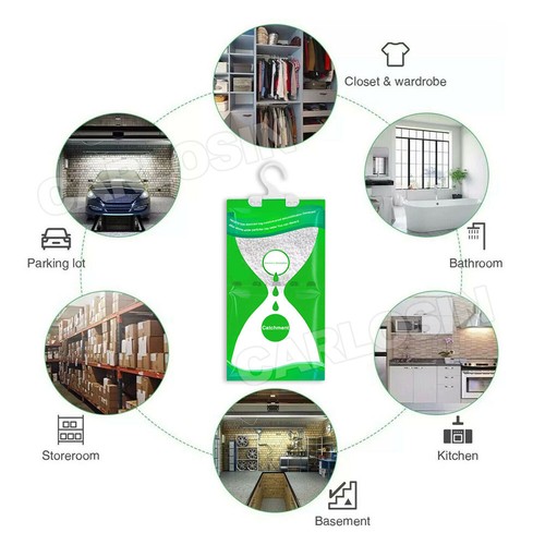 Dehumidifier Bag Moisture Absorber Hanging Wardrobe Drying Anti-mold Agent NEW - Picture 7 of 12