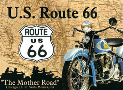 U.S. Route 66 Magnet 6x8 cm Kraftmagnet Kühlschrankmagnet PC301/061