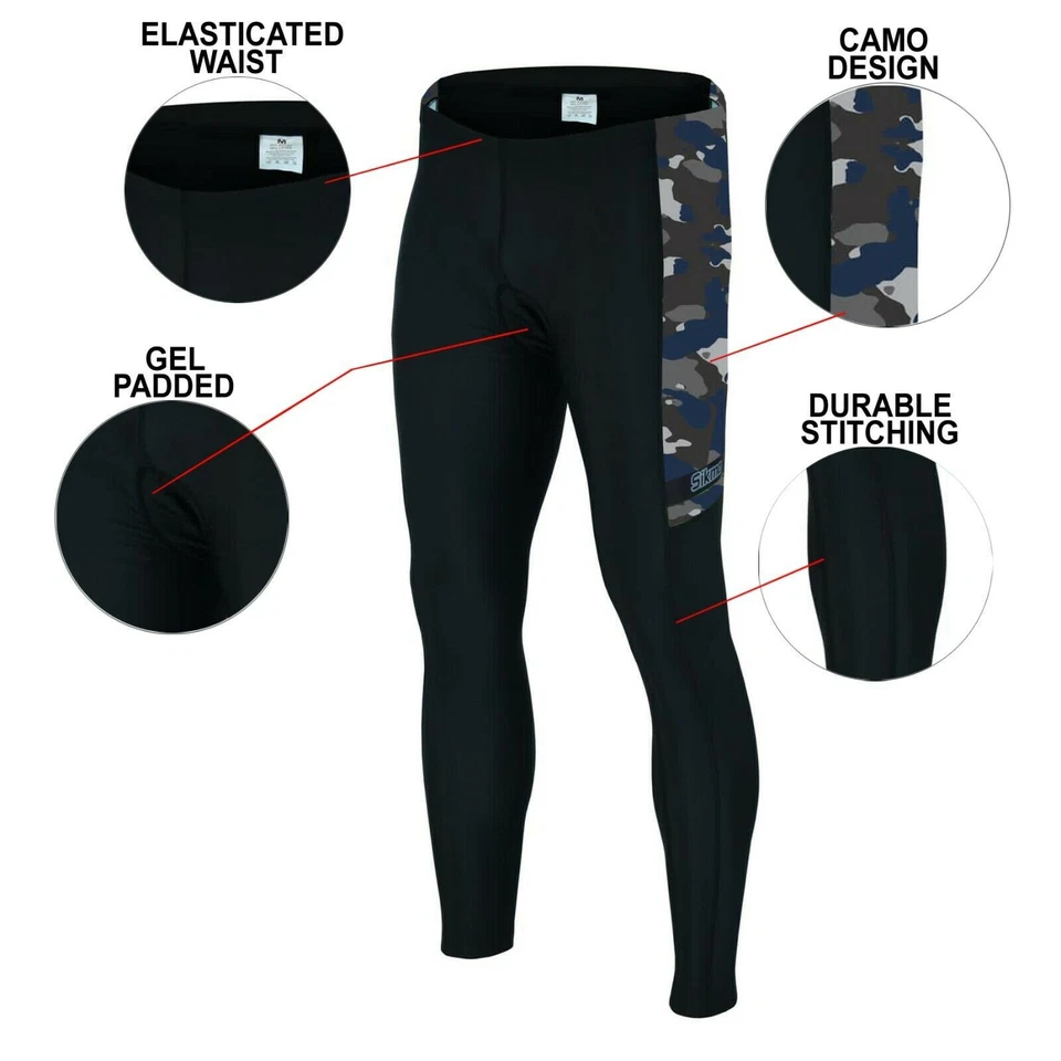 Mens Cycling  Tights Cycling Trousers Bike Compression Pants  GEL Padded Chamois - Image 3 of 4