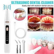 Ultrasonic Dental Scaler Tartar Plaque Stain Remover Teeth Whitening Clean Kit