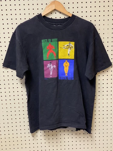 Mens Large Vintage Beastie Boys Black t-shirt Mic’s Of Fury Vintage vintage concert t-shirt, vintage, size L, single stitch, B+ condition