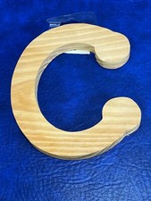Plaid Brand Unfinished Wood Cutout Alphabet Hangable 9/16 x 5 3/8 inch Letter C