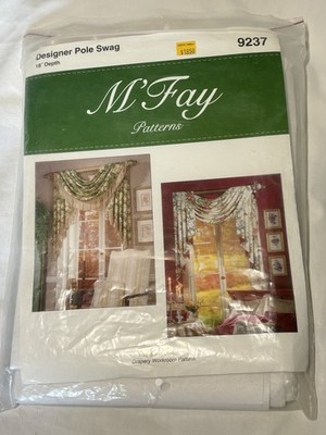 M'Fay 18'' Pole Swag 9237 Professional Drapery Curtain Pattern Window Treatment