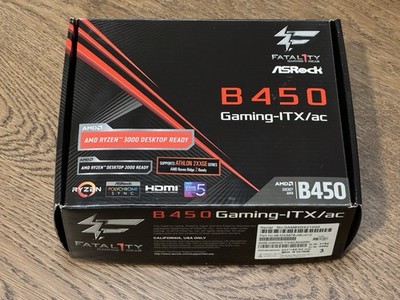 ASRock B450 Gaming-ITX/AC AM4, AMD Motherboard (90-MXB870-A0UAYZ)