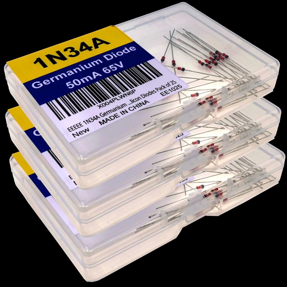 1N34A Germanium Diode (25Pcs) 1N34 50Ma 65 Volt 65V 50 Millimap IN34A 1N34 IN34 - Image 2 of 3