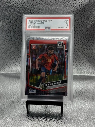2023-24 PANINI DONRUSS FIFA SILVER #54 LAMINE YAMAL ROOKIE RC PSA 7