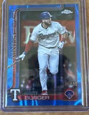 2025 Jake Burger - Topps Chrome Blue RayWave /150 #USC37 Texas Rangers 