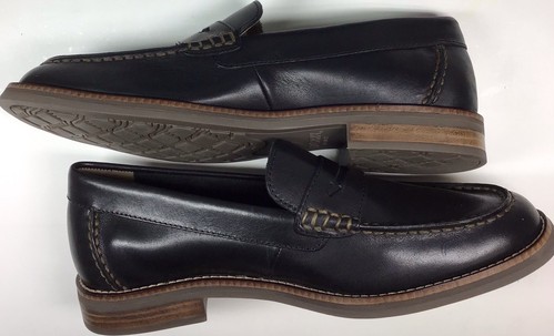 SPERRY TOP SIDER LOAFERS MEN DARK BROWN LEATHER SLIP ON DRESS SZ 9 -NWO BOX - Foto 5 di 10