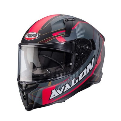 Caberg Avalon Motorradhelm X Optic Matt Schwarz Grau Rot