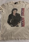 Red And Cream Michael Jackson 1988 Bad Tour Vintage Tee Shirt
