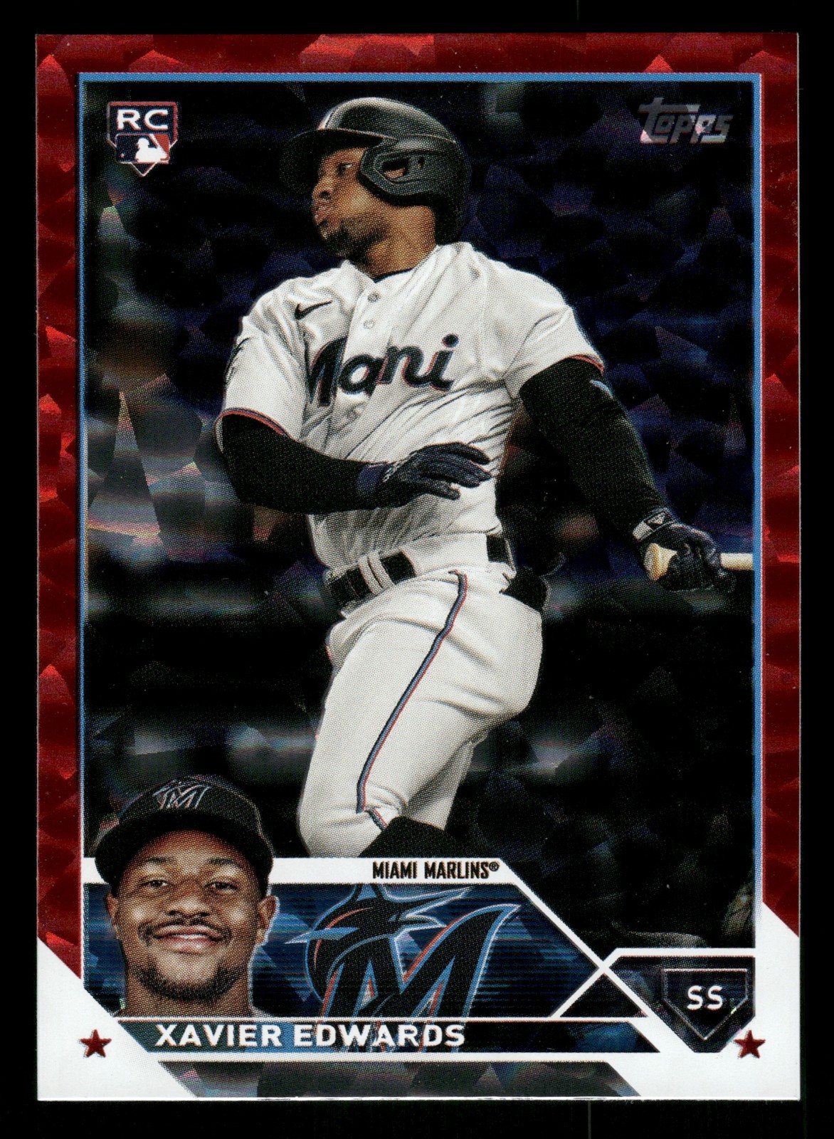 Xavier Edwards Miami Marlins 2023 Topps Update Red Foil #US296 SN /199